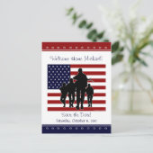 US Militair Welkome Startpagina Save the Date Brie Briefkaart (Staand voorkant)