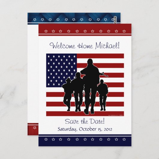 US Militair Welkome Startpagina Save the Date Brie Briefkaart (Voorkant / Achterkant)