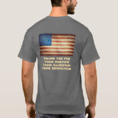 US MILITAIRE = Dank Je t-Shirt HEREN (Achterkant)
