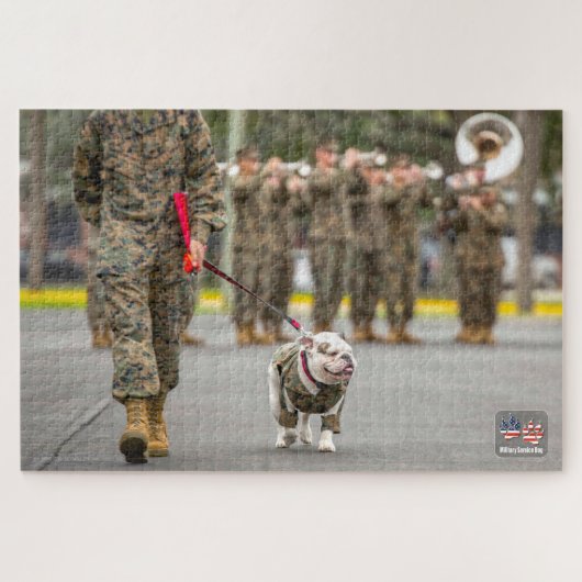 US MILITAIRE DIENST HOND (20x30 inch) Legpuzzel (Horizontaal)