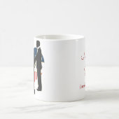 US Militaire Heart Loving Couple Silhouette Mok (Center)