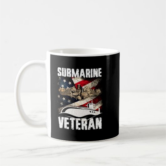 US Militaire onderzeeboot Gift for a Veteran Subma Koffiemok (Links)