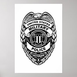 US militaire politieveteraan Badge Poster