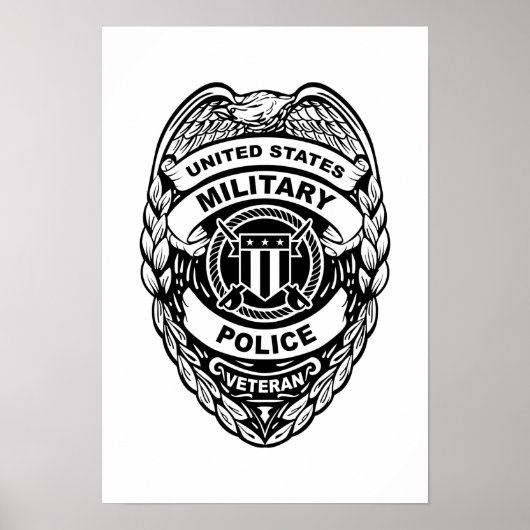 US militaire politieveteraan Badge Poster (Voorkant)