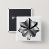 US Militaire Rank - Luitenant-kolonel Vierkante Button 5,1 Cm (Voorkant /achterkant)