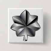 US Militaire Rank - Luitenant-kolonel Vierkante Button 5,1 Cm (Voorkant)