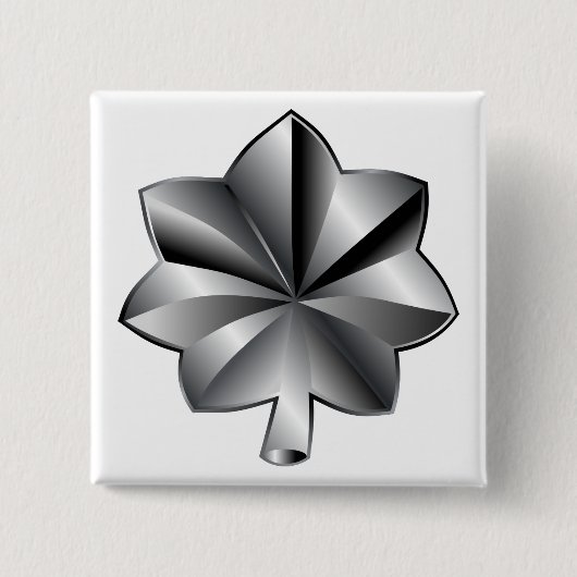 US Militaire Rank - Luitenant-kolonel Vierkante Button 5,1 Cm (Voorkant)