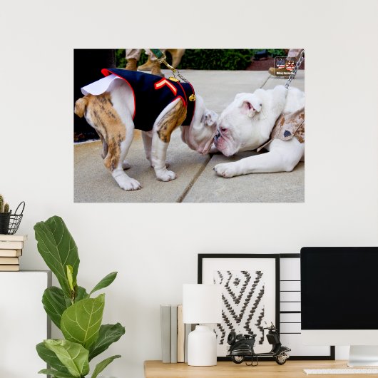 US MILITAIRE SERVICE DOG POSTER (Thuiskantoor)