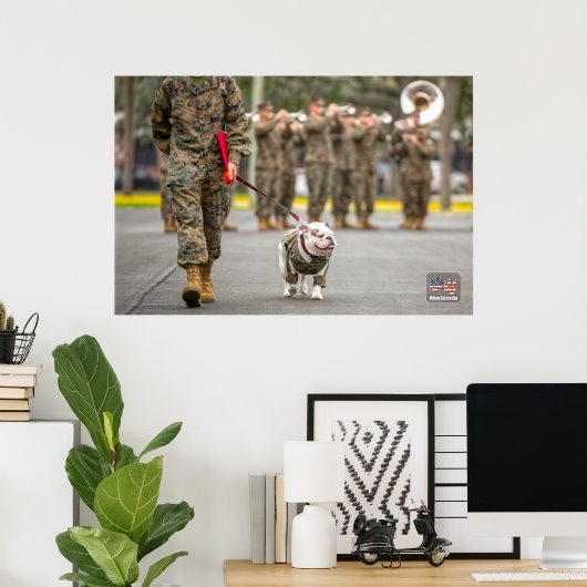 US MILITAIRE SERVICE DOG POSTER (Thuiskantoor)