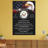 US Militaire VETERAN Creed Canvas Afdruk (Insitu (Woonkamer))