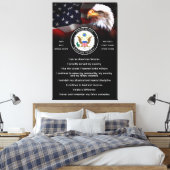 US Militaire VETERAN Creed Canvas Afdruk (Insitu (Slaapkamer))