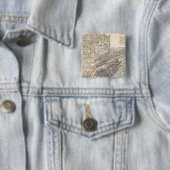 US Militaire Vierkante Button 5,1 Cm (In situ)