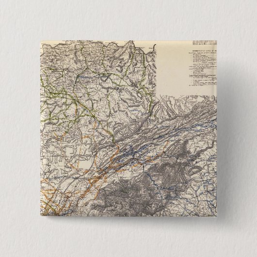 US Militaire Vierkante Button 5,1 Cm (Voorkant)