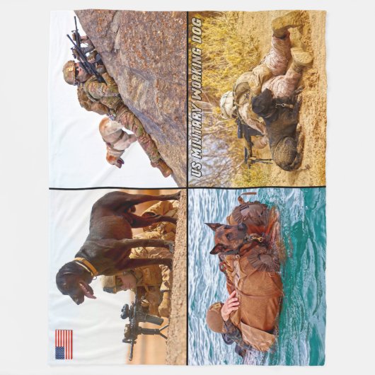 US MILITAIRE WERKDOG FLEECE DEKEN (Voorkant)