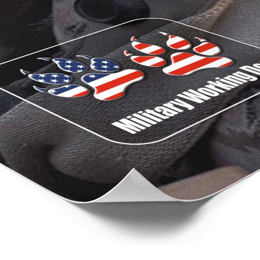 US MILITAIRE WERKDOG POSTER (Hoek)