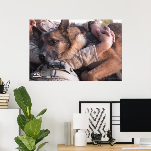 US MILITAIRE WERKDOG POSTER (Thuiskantoor)