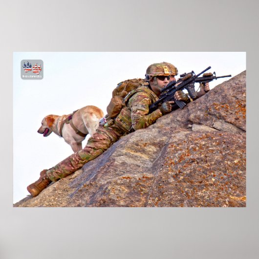 US MILITAIRE WERKDOG POSTER (Voorkant)