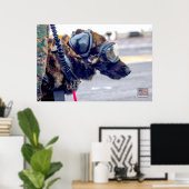 US MILITAIRE WERKDOG POSTER (Thuiskantoor)