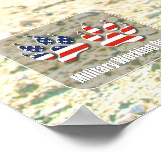 US MILITAIRE WERKDOG POSTER (Hoek)