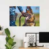 US MILITAIRE WERKDOG POSTER (Thuiskantoor)