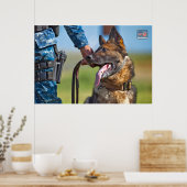US MILITAIRE WERKDOG POSTER (Keuken)