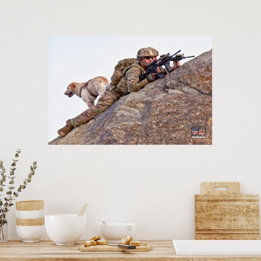 US MILITAIRE WERKDOG POSTER (Keuken)