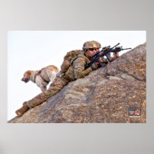 US MILITAIRE WERKDOG POSTER (Voorkant)