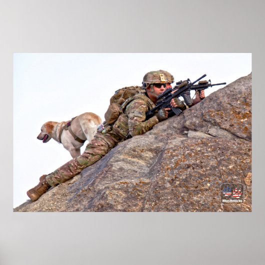 US MILITAIRE WERKDOG POSTER (Voorkant)