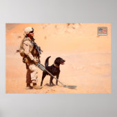 US MILITAIRE WERKDOG POSTER (Voorkant)