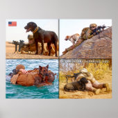 US MILITAIRE WERKDOG POSTER (Voorkant)