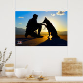 US MILITAIRE WERKDOG POSTER (Keuken)