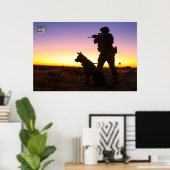 US MILITAIRE WERKDOG POSTER (Thuiskantoor)