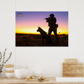 US MILITAIRE WERKDOG POSTER (Keuken)