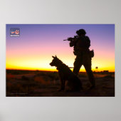 US MILITAIRE WERKDOG POSTER (Voorkant)