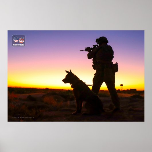 US MILITAIRE WERKDOG POSTER (Voorkant)