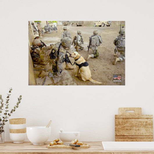US MILITAIRE WERKDOG POSTER (Keuken)