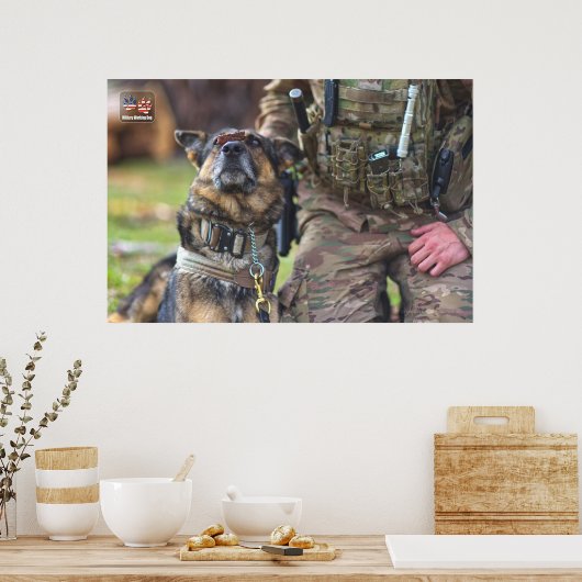 US MILITAIRE WERKDOG POSTER (Keuken)
