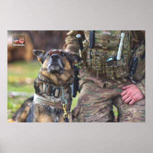 US MILITAIRE WERKDOG POSTER
