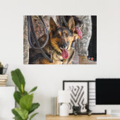 US MILITAIRE WERKDOG POSTER (Thuiskantoor)