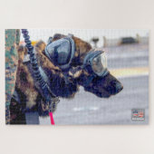US MILITAIRE WERKENDE HOND (20x30 inch) Legpuzzel (Horizontaal)