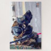 US MILITAIRE WERKENDE HOND (20x30 inch) Legpuzzel (Verticaal)