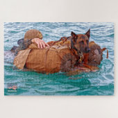 US MILITAIRE WERKENDE HOND (20x30 inch) Legpuzzel (Horizontaal)