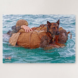 US MILITAIRE WERKENDE HOND (20x30 inch) Legpuzzel