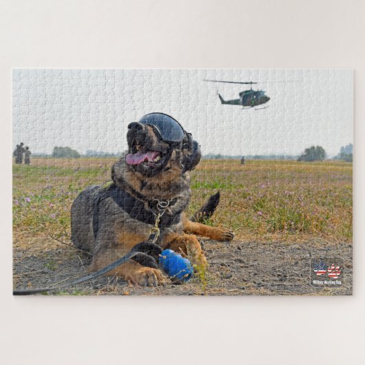 US MILITAIRE WERKENDE HOND (20x30 inch) Legpuzzel (Horizontaal)