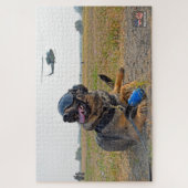 US MILITAIRE WERKENDE HOND (20x30 inch) Legpuzzel (Verticaal)