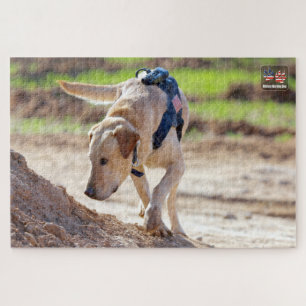 US MILITAIRE WERKENDE HOND (20x30 inch) Legpuzzel