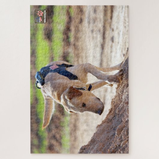 US MILITAIRE WERKENDE HOND (20x30 inch) Legpuzzel (Verticaal)