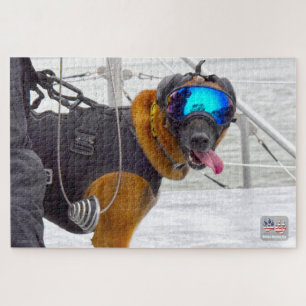 US MILITAIRE WERKENDE HOND (20x30 inch) Legpuzzel