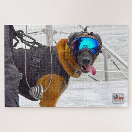 US MILITAIRE WERKENDE HOND (20x30 inch) Legpuzzel (Horizontaal)