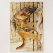 US MILITAIRE WERKENDE HOND (20x30 inch) Legpuzzel (Verticaal)